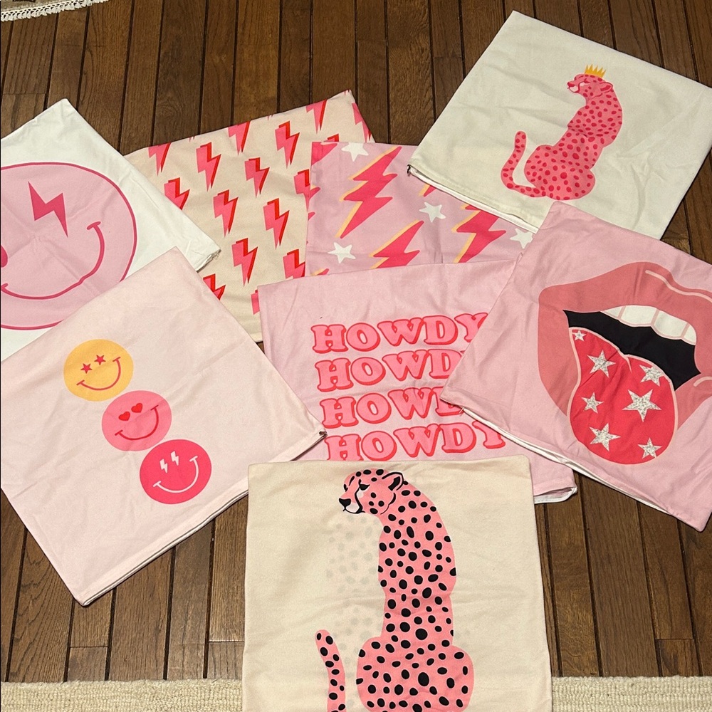 Preppy pillow cases smiley howdy